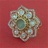 Kundan Adjustable Ring with Carat Plating