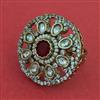 Kundan Adjustable Ring with Mehndi Plating
