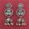 Kundan Jhumki with Mehndi Plating
