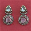 Kundan Short Earring with Mehndi Plating
