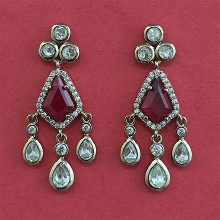 Kundan Classic Earring with Mehndi Plating
