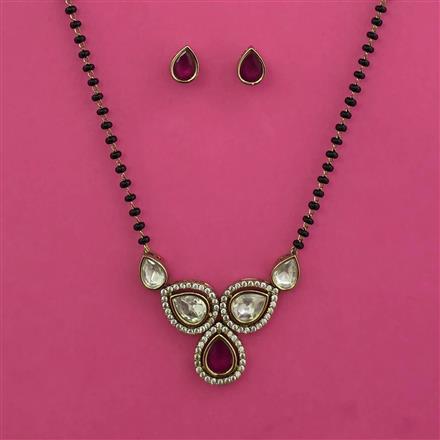 Kundan Classic Mangalsutra with Mehndi Plating