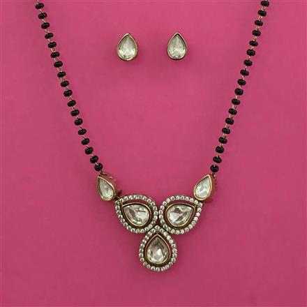 Kundan Classic Mangalsutra with Mehndi Plating