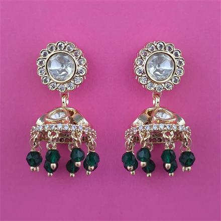 Kundan Jhumki with Carat Plating