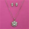 Kundan Classic Pendant Set with Mehndi Plating