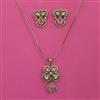 Kundan Classic Pendant Set with Mehndi Plating