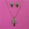 Kundan Classic Pendant Set with Mehndi Plating