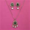 Kundan Classic Pendant Set with Mehndi Plating