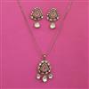 Kundan Classic Pendant Set with Mehndi Plating