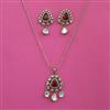 Kundan Classic Pendant Set with Mehndi Plating