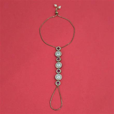 Kundan Adjustable Hath Pan with Mehndi Plating