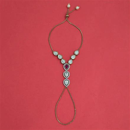 Kundan Adjustable Hath Pan with Mehndi Plating
