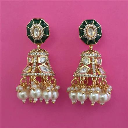 Kundan Jhumki with Carat Plating