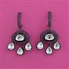 Kundan Classic Earring with Black Plating