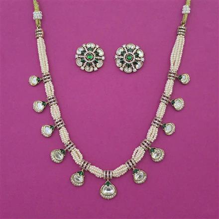 Kundan Bandhai Necklace with Mehndi Plating