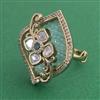 Kundan Adjustable Ring with Mehndi Plating