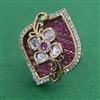 Kundan Adjustable Ring with Mehndi Plating