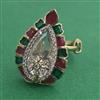 Kundan Adjustable Ring with Mehndi Plating