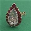 Kundan Adjustable Ring with Mehndi Plating
