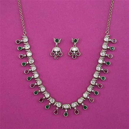 Kundan Classic Necklace With Mehndi Plating