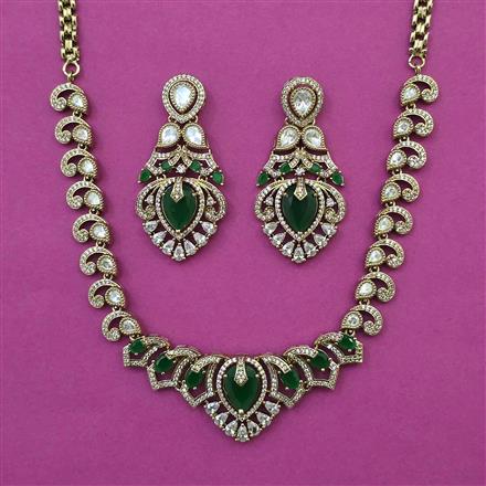 Kundan Classic Necklace with Mehndi Plating