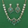 Kundan Classic Necklace with Mehndi Plating