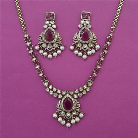 Kundan Classic Necklace with Mehndi Plating