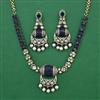 Kundan Pearl Necklace with Mehndi Plating