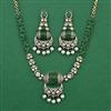 Kundan Pearl Necklace with Mehndi Plating