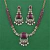 Kundan Pearl Necklace with Mehndi Plating