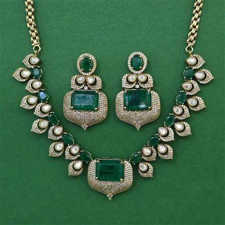 Kundan Classic Necklace with Mehndi Plating