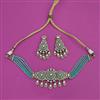 Kundan Choker Necklace with Mehndi Plating