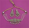 Kundan Choker Necklace with Mehndi Plating