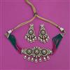Kundan Choker Necklace with Mehndi Plating