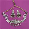 Kundan Choker Necklace with Mehndi Plating