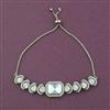 Kundan Adjustable Bracelet with Mehndi Plating