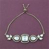 Kundan Adjustable Bracelet with Mehndi Plating