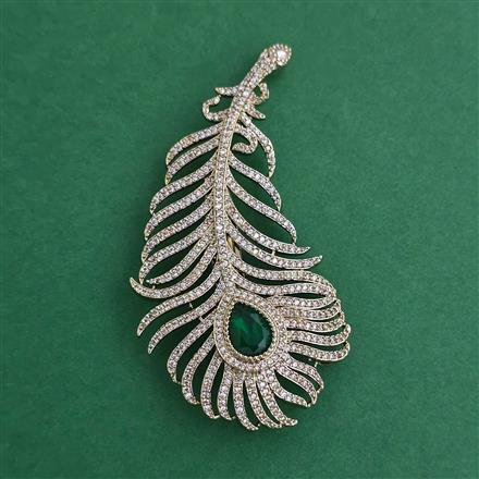 Kundan Classic Brooch with Black Plating