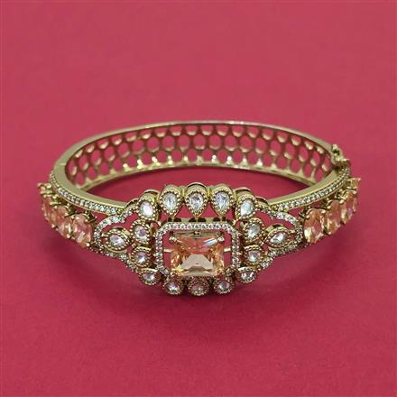 Kundan Openable kada with Mehndi Plating