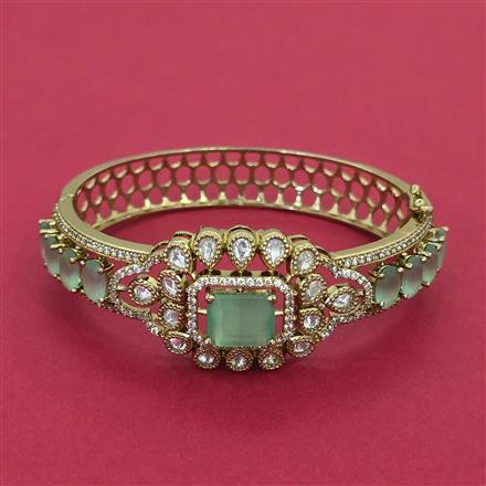 Kundan Openable kada with Mehndi Plating