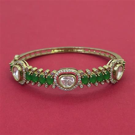 Kundan Openable kada with Mehndi Plating