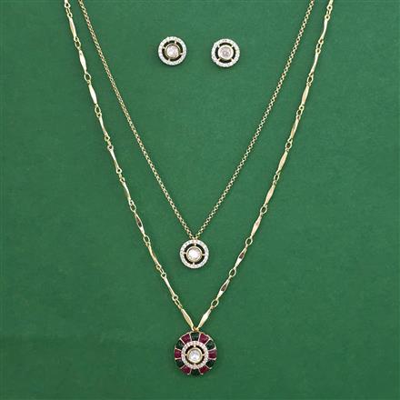 Kundan Classic Pendant Set with Carat Plating