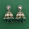 Kundan Jhumki with Mehndi Plating