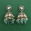 Kundan Jhumki with Mehndi Plating