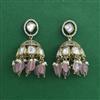 Kundan Jhumki with Mehndi Plating