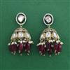 Kundan Jhumki with Mehndi Plating