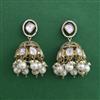 Kundan Jhumki with Mehndi Plating