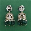 Kundan Jhumki with Mehndi Plating