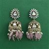 Kundan Jhumki with Mehndi Plating