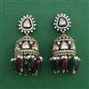 Kundan Jhumki with Mehndi Plating